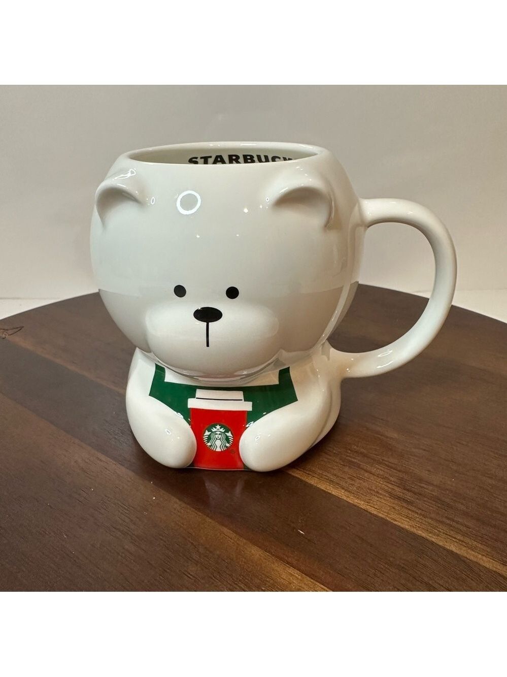 Viral Starbucks White Bearista Bear Mug with SB Logo, 2025 Holiday Collection